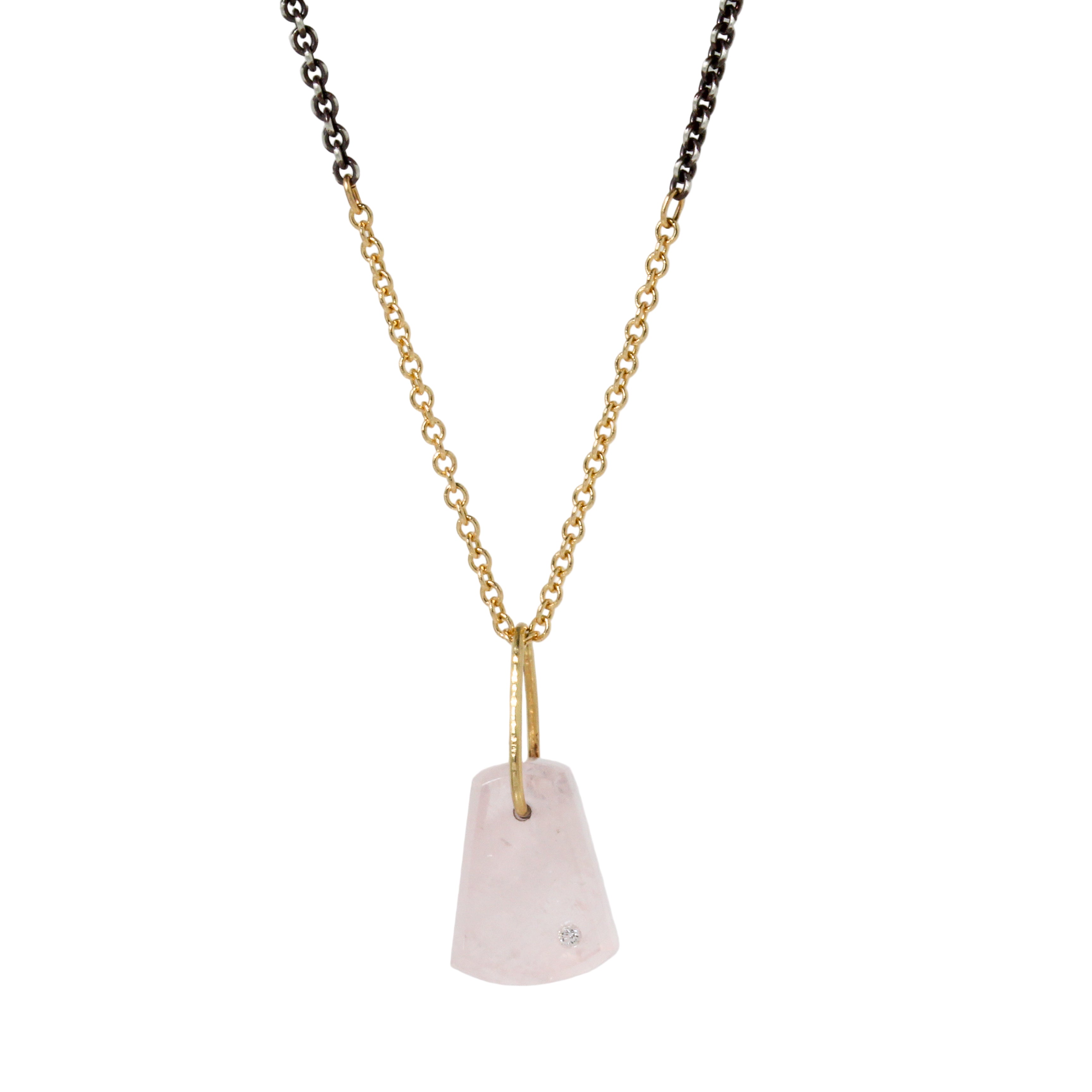 Rose Quartz Prism Necklace-Karin Luvaas