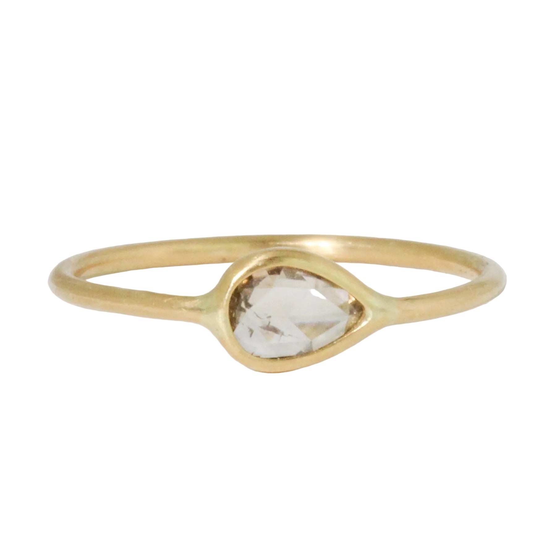 Rosecut Teardrop Diamond Ring-Margaret Solow