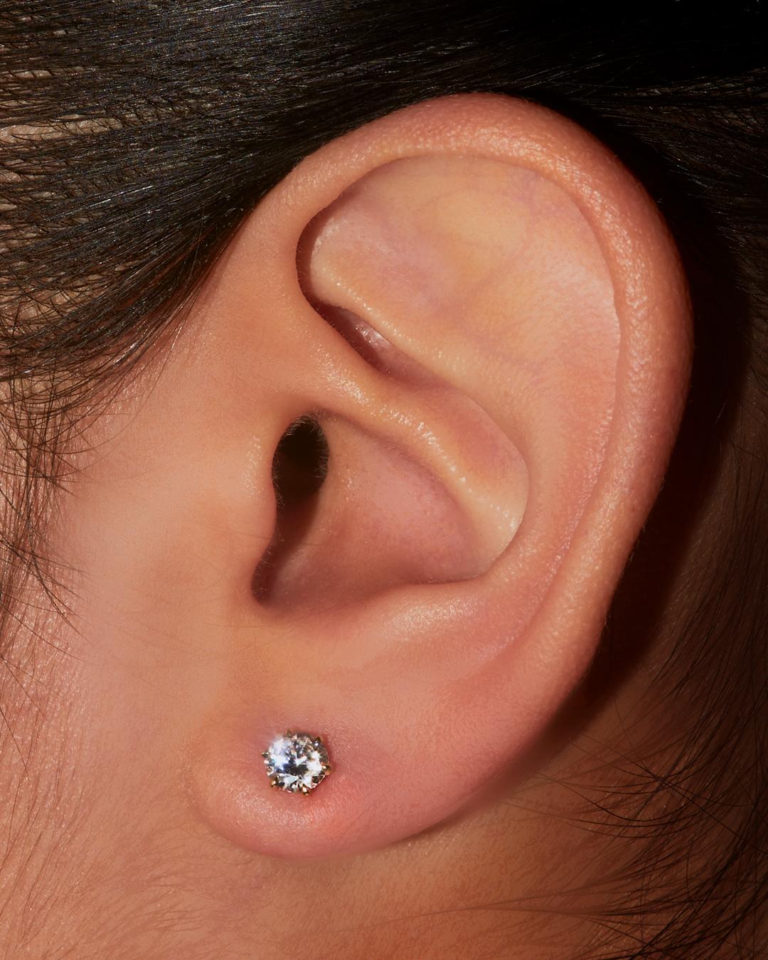 Round Diamond 6 Prong Stud Earrings-Unbridaled Collective