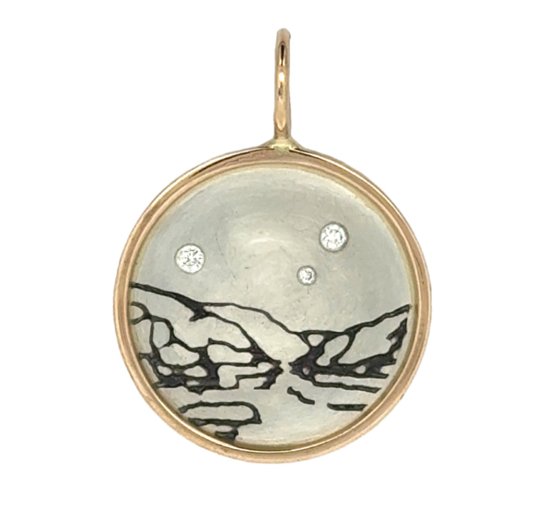 Round Framed Diamond Gorge Charm-Heather B. Moore