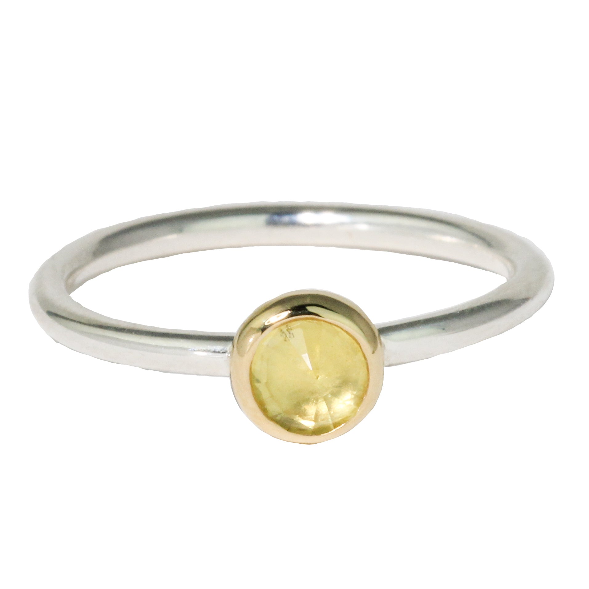 Round Yellow Sapphire Stacking Ring-Sara Thompson