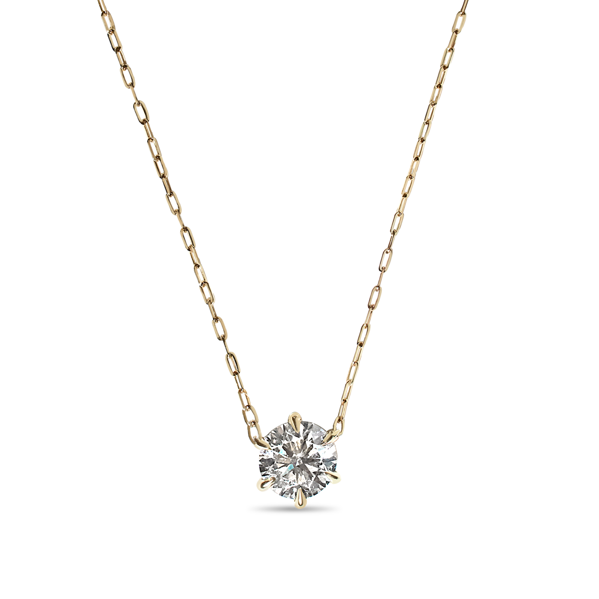 Round Diamond Pendant Necklace