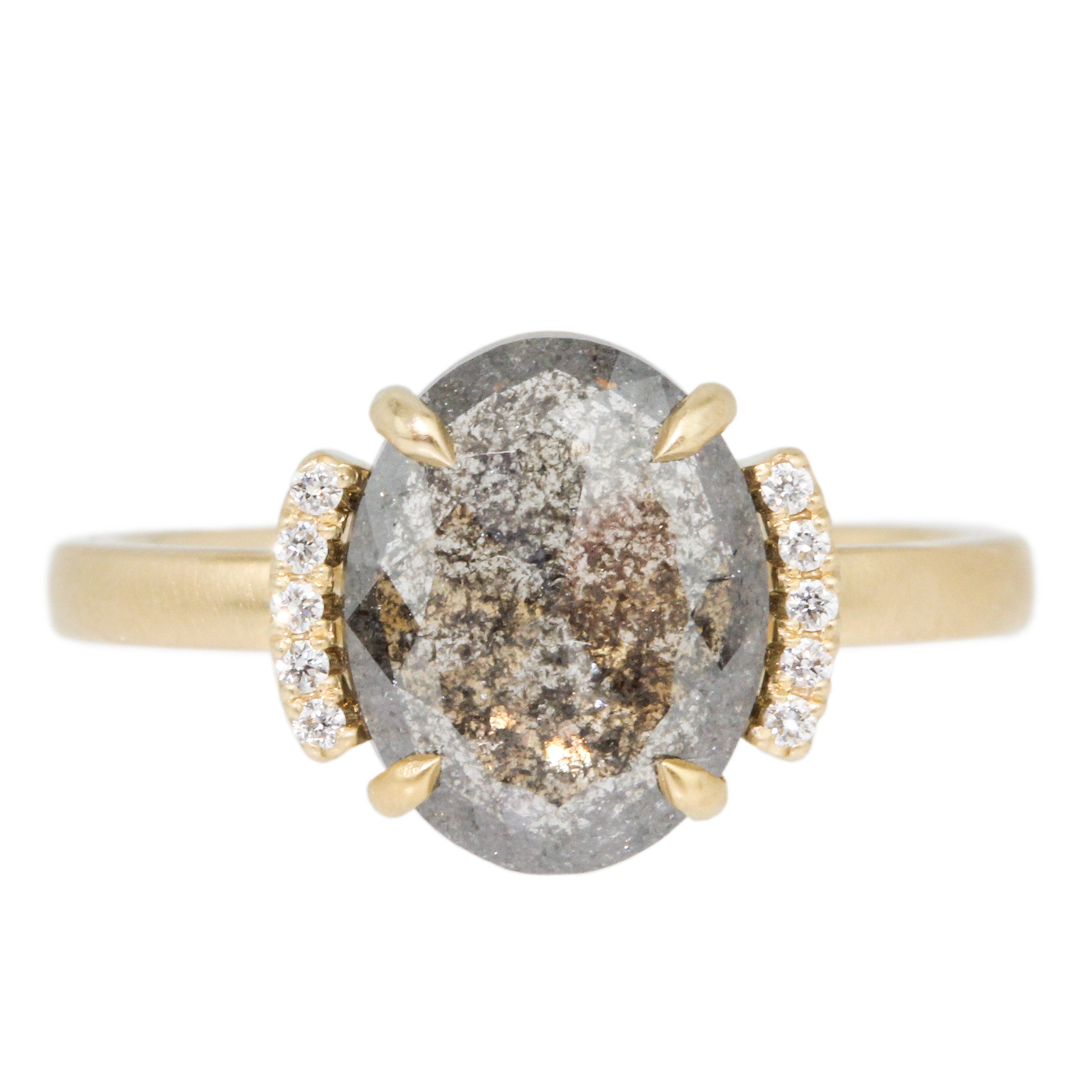 Rustic Pavé Diamond Bracket Ring-Little Bird by Chemistry