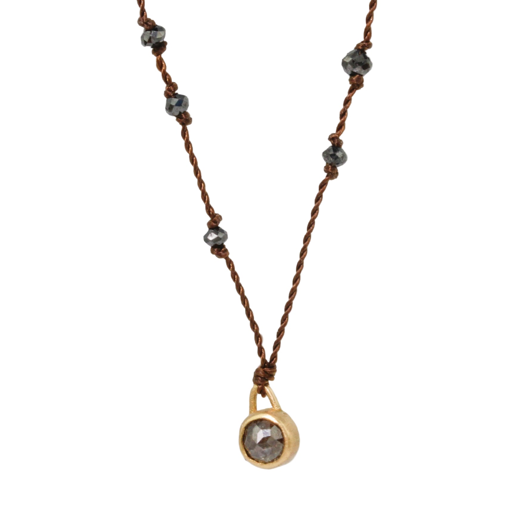 Rustic Red + Black Diamond Necklace-Margaret Solow