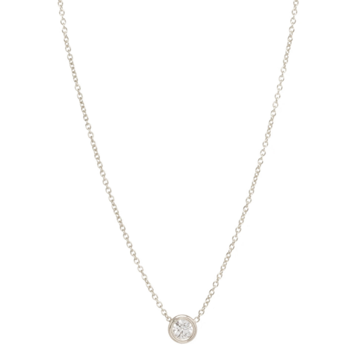 Large Single Floating Diamond Necklace