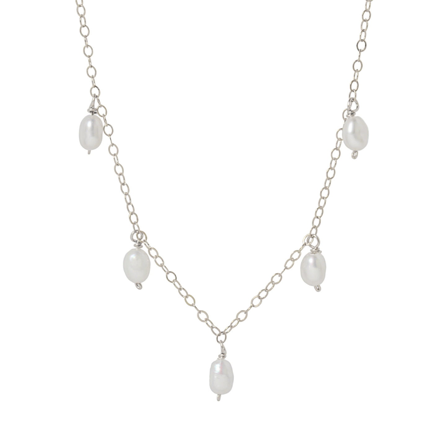 5 Pearl Droplet Necklace