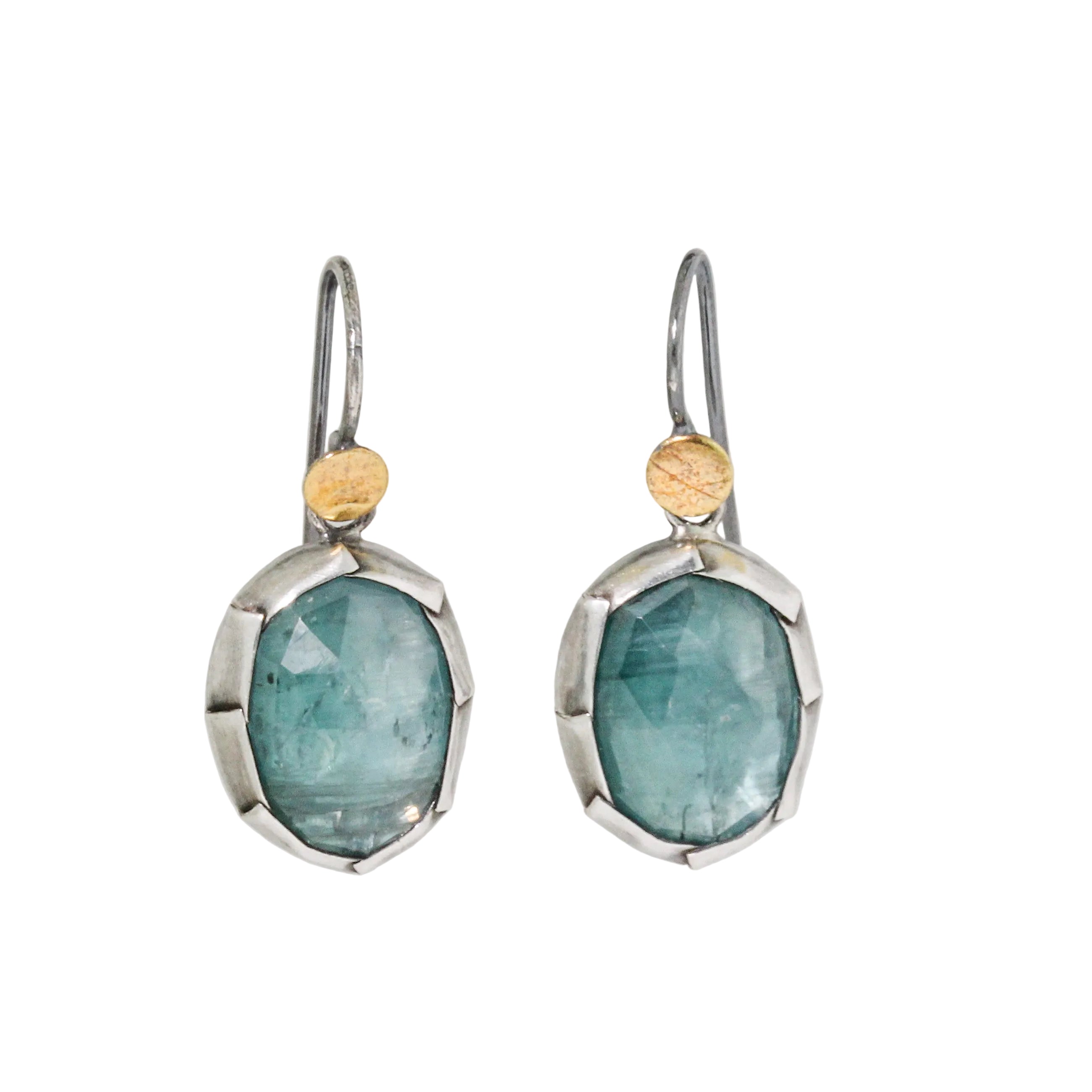Sky Blue Kyanite Folded Drop Earrings-Austin Titus
