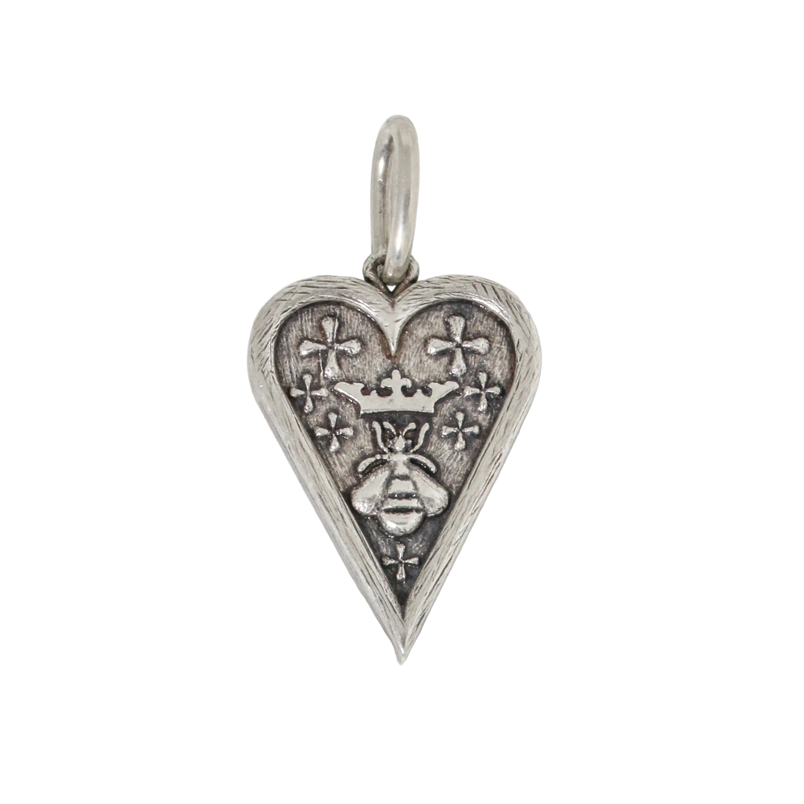Slim Baby Queen Bee Heart Charm-Erica Molinari
