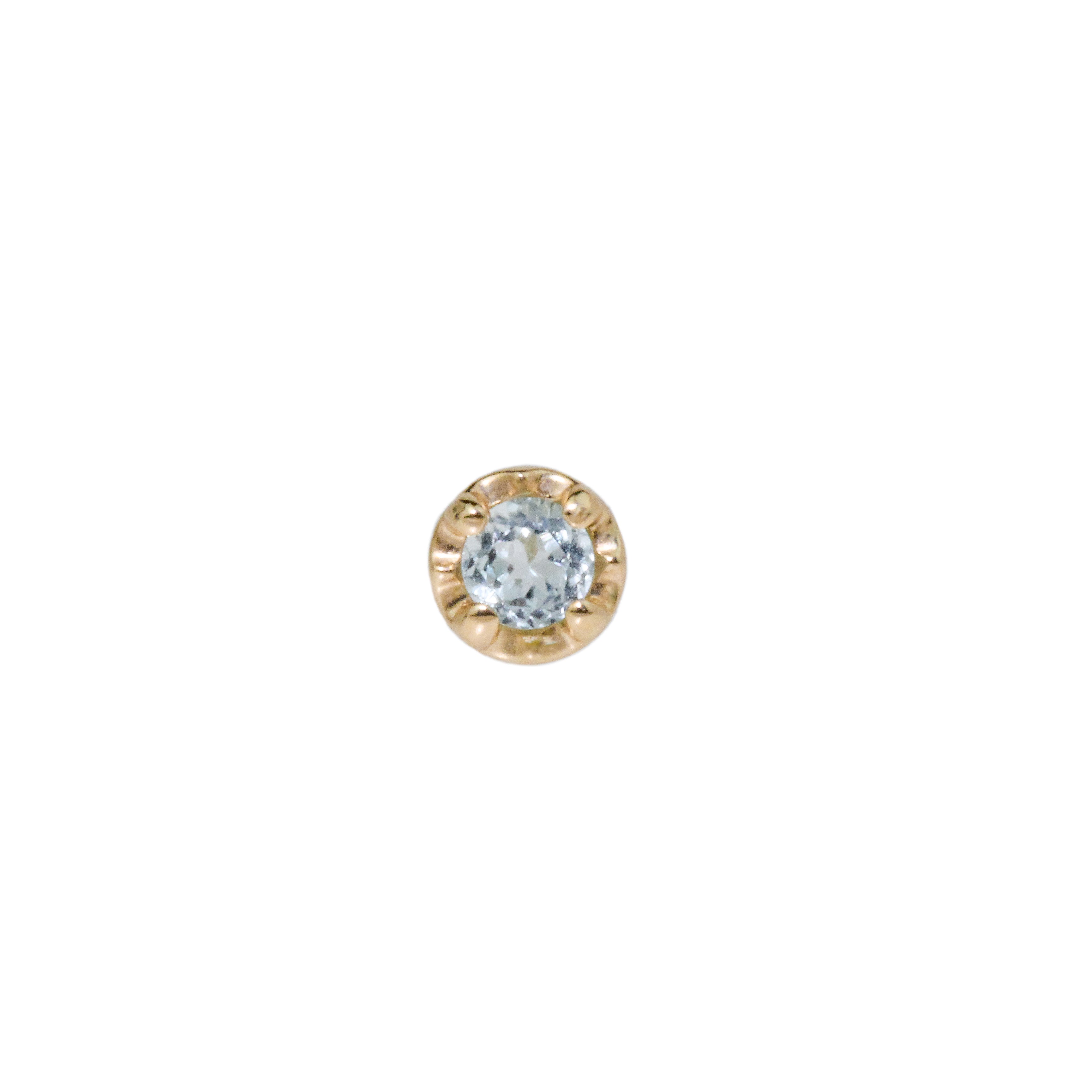 Small Aquamarine Stud-Aili