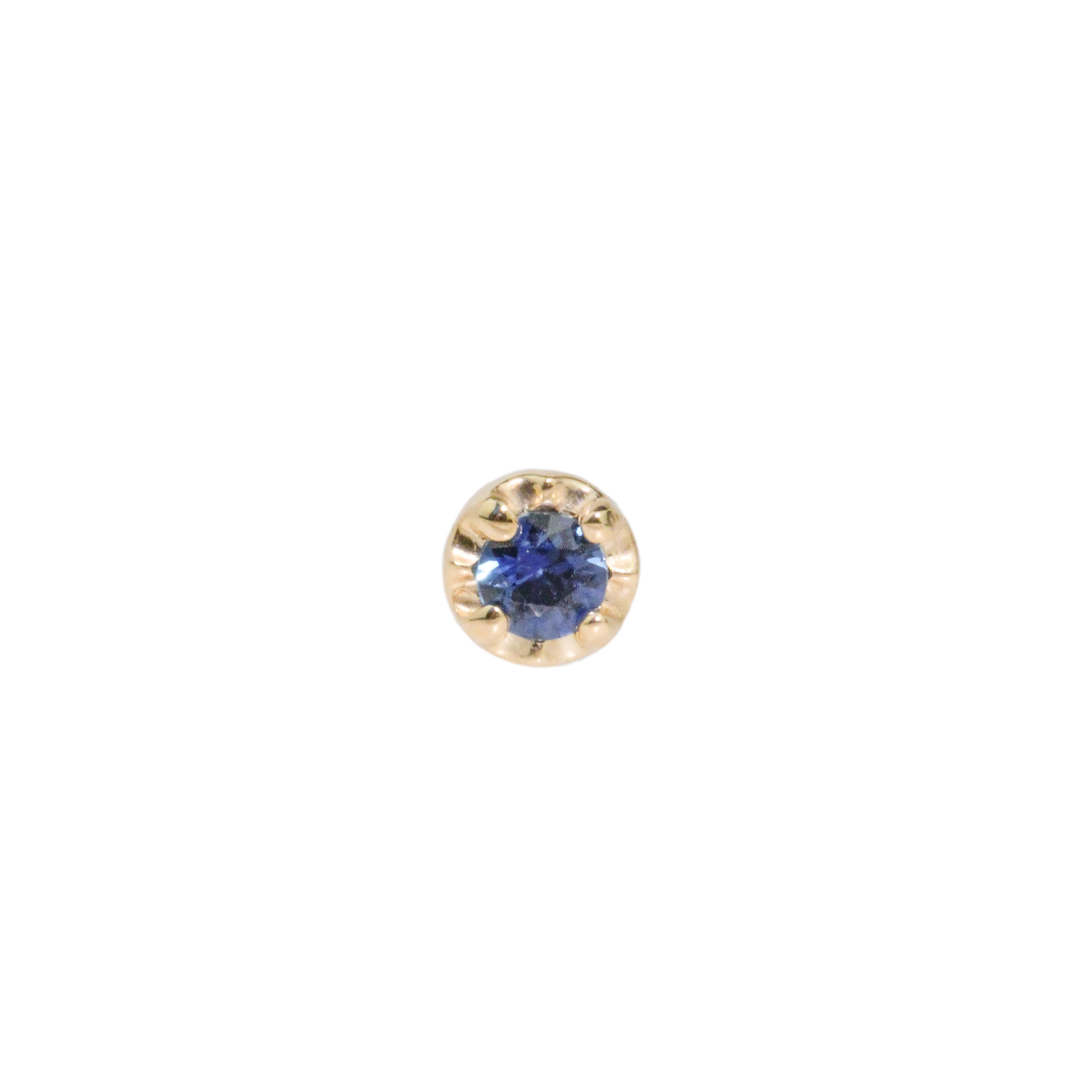 Small Blue Sapphire Stud-Aili