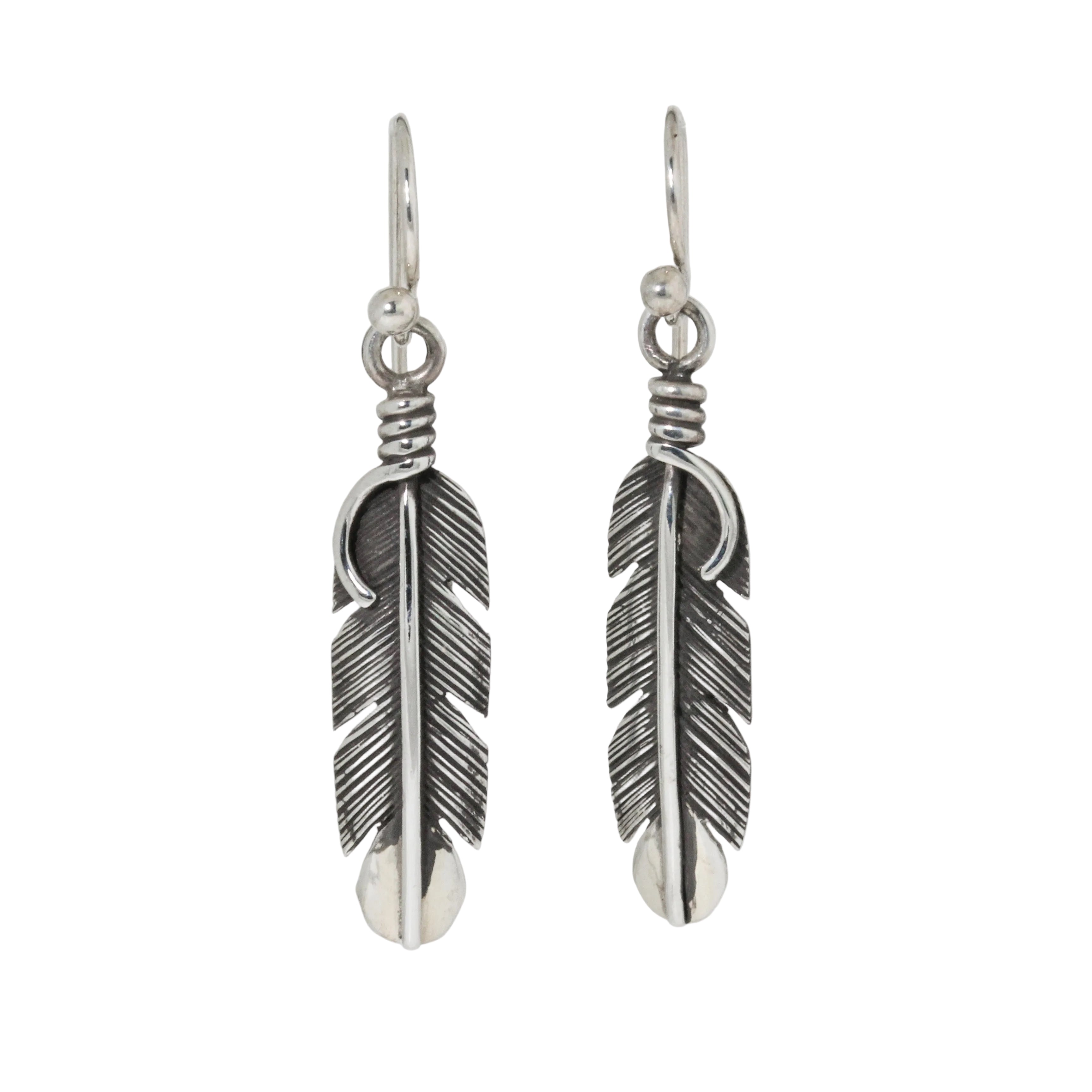 Small Feather Earrings-Southwest