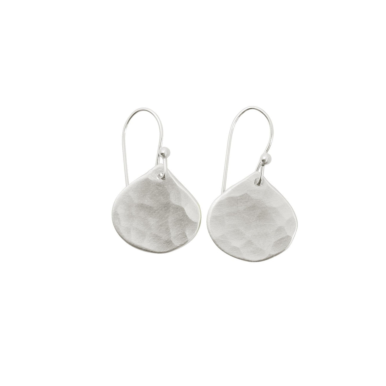 Small Hammered Teardrop Earrings-Philippa Roberts