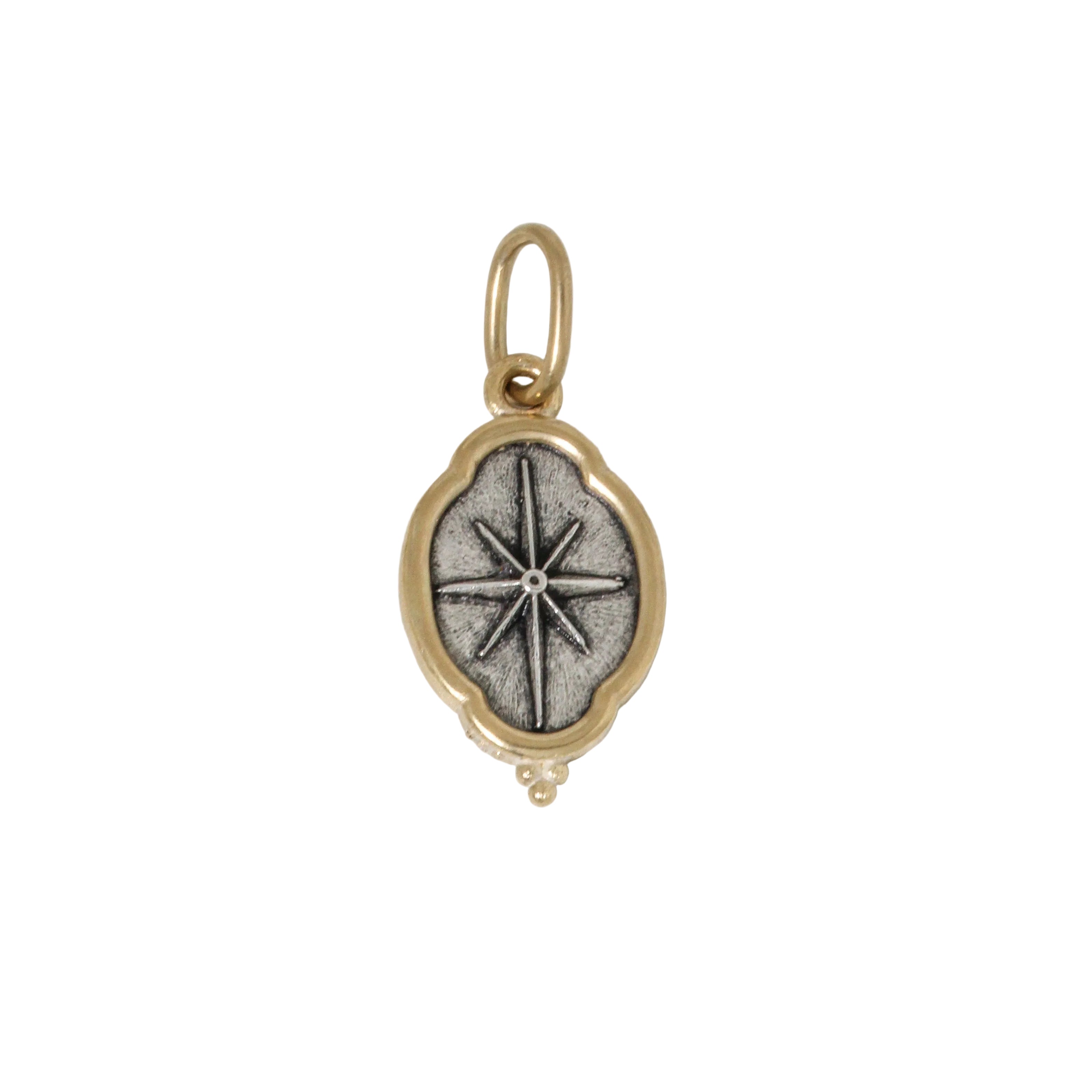 Small Ornate North Star Charm-Erica Molinari