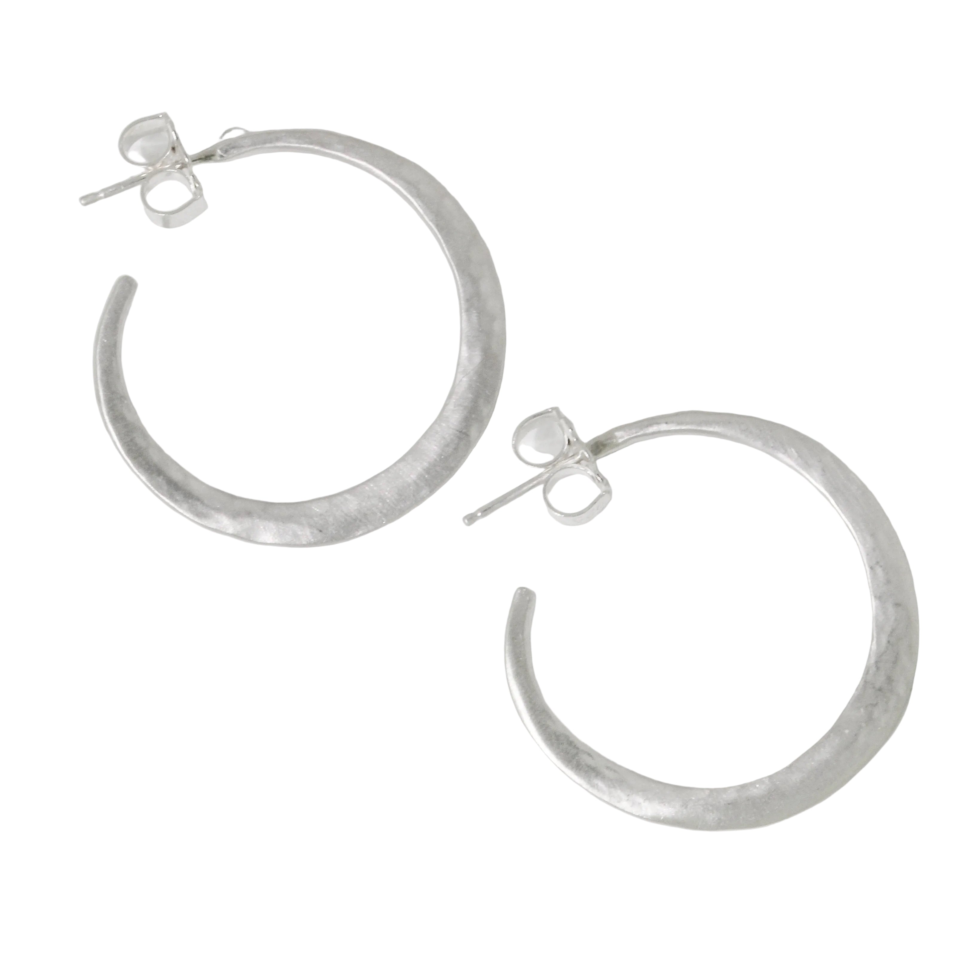 Small Silver Amaya Hoops-Lulu Designs