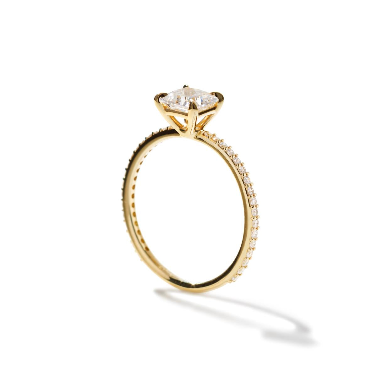 Solitaire Pave Engagement Ring-Unbridaled Collective