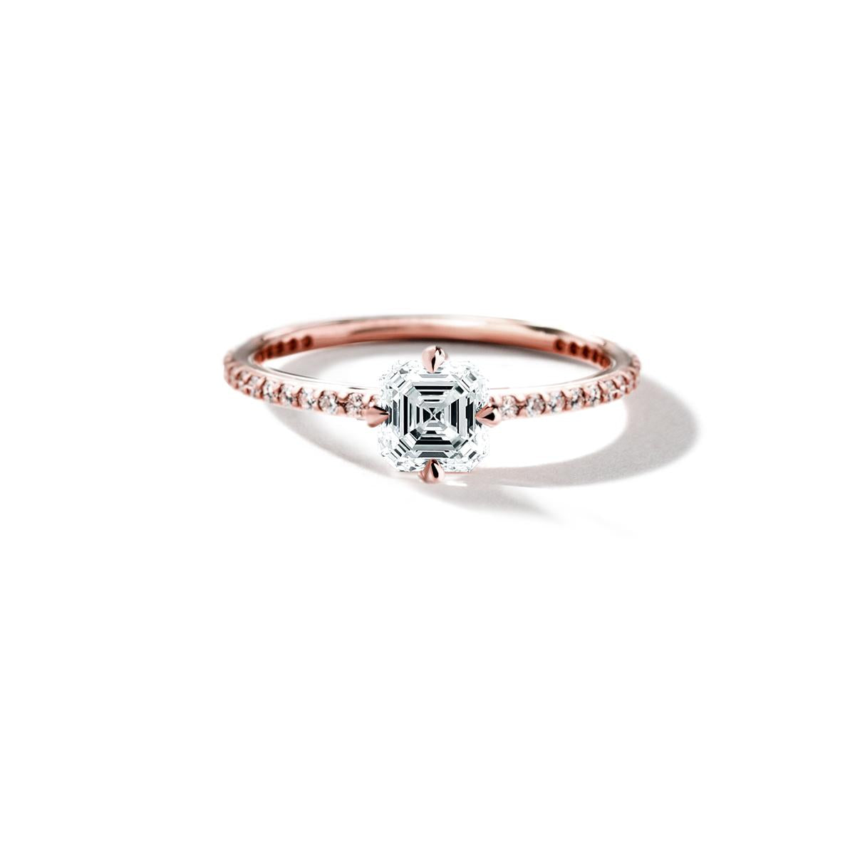 Solitaire Pave Engagement Ring-Unbridaled Collective