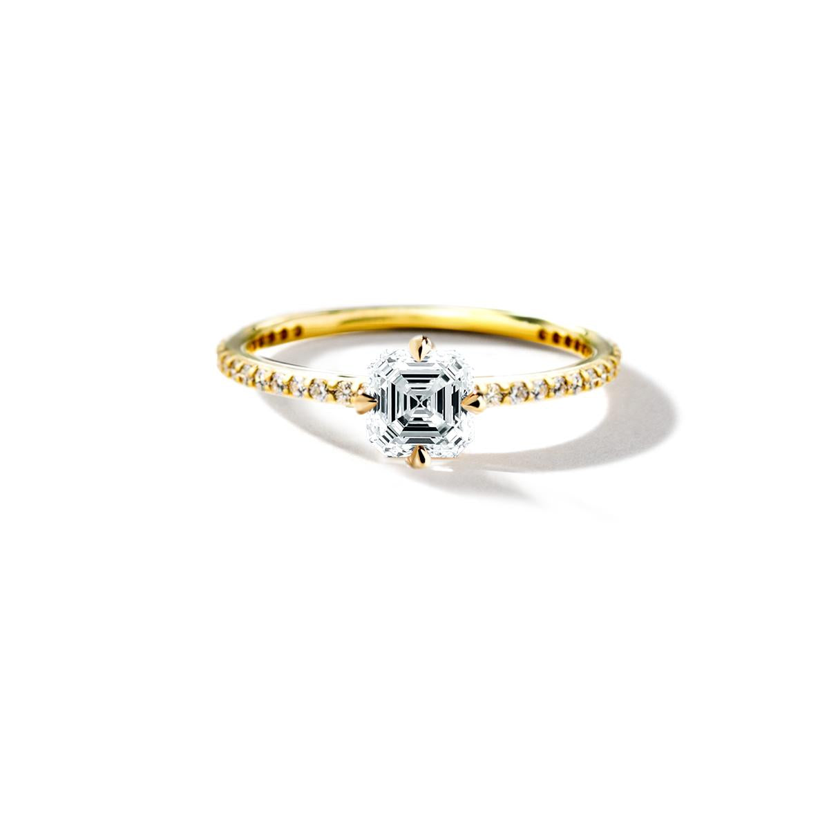 Solitaire Pave Engagement Ring-Unbridaled Collective