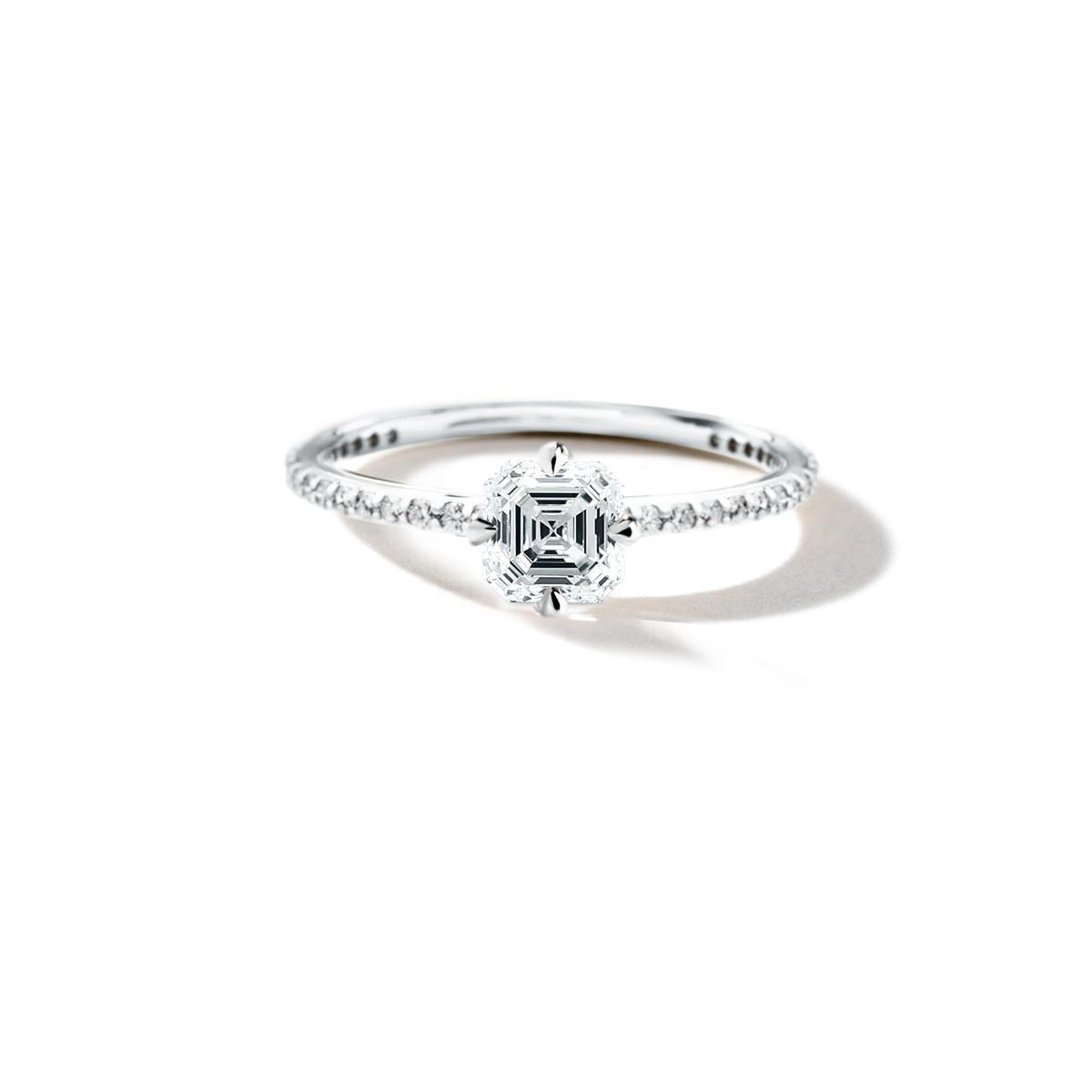 Solitaire Pave Engagement Ring-Unbridaled Collective
