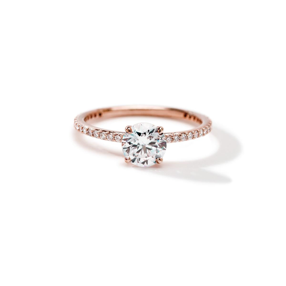 Solitaire Pave Engagement Ring-Unbridaled Collective