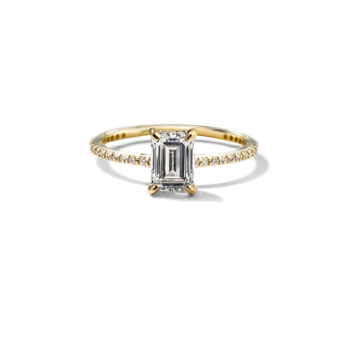 Solitaire Pave Engagement Ring-Unbridaled Collective