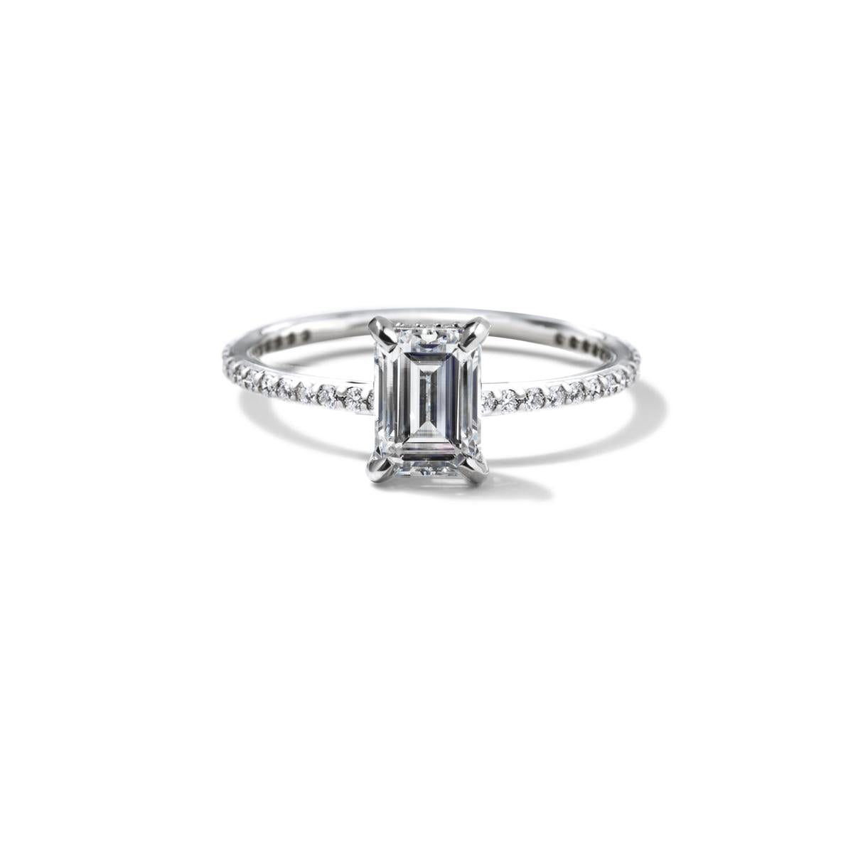 Solitaire Pave Engagement Ring-Unbridaled Collective