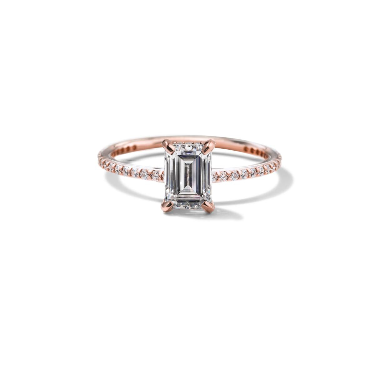 Solitaire Pave Engagement Ring-Unbridaled Collective