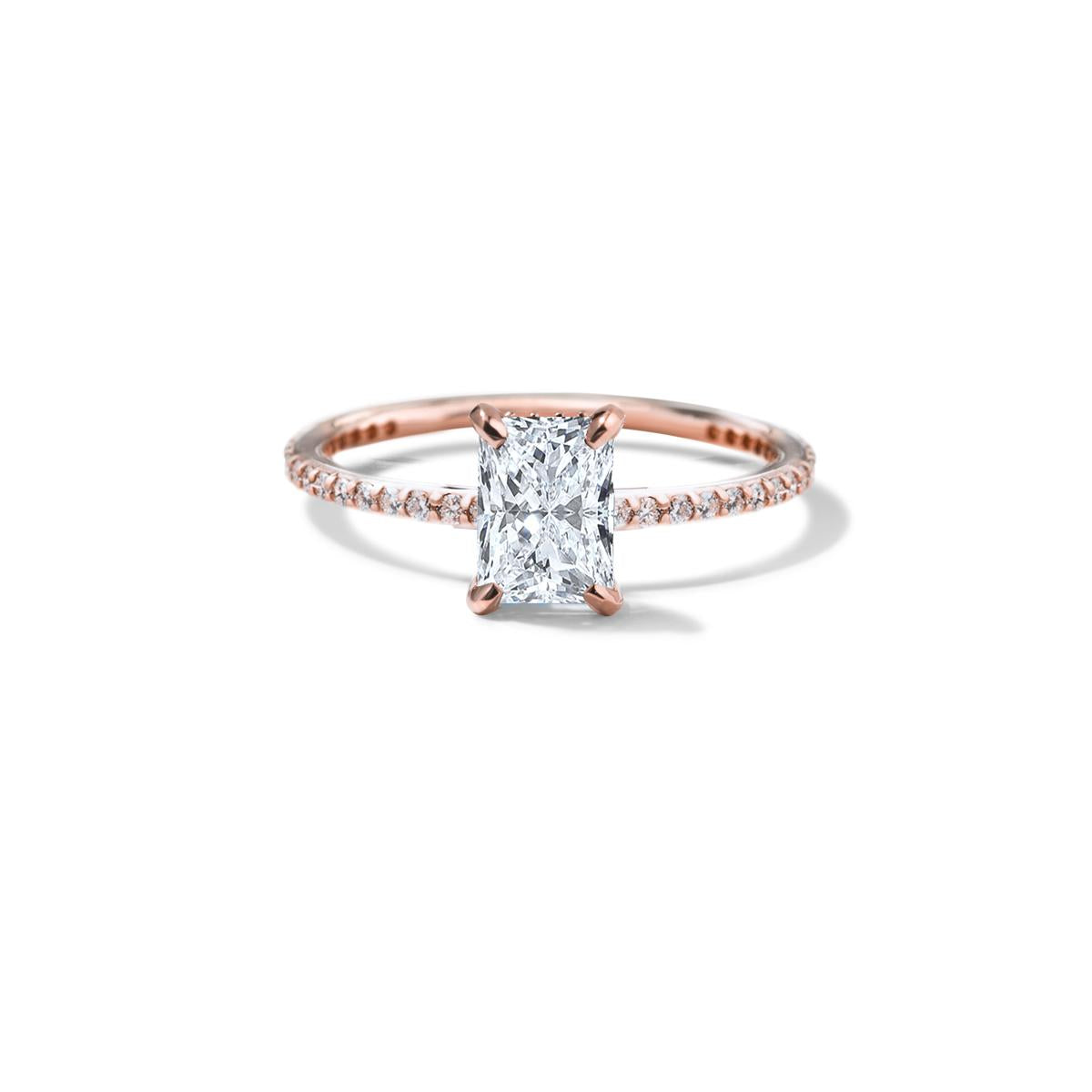 Solitaire Pave Engagement Ring-Unbridaled Collective