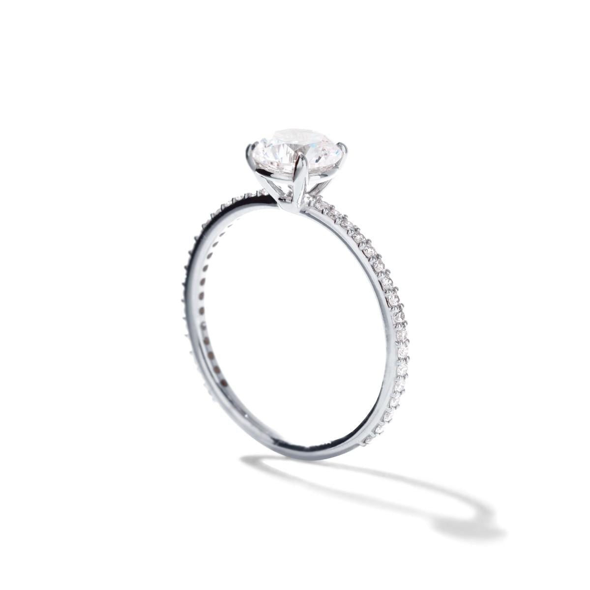 Solitaire Pave Engagement Ring-Unbridaled Collective