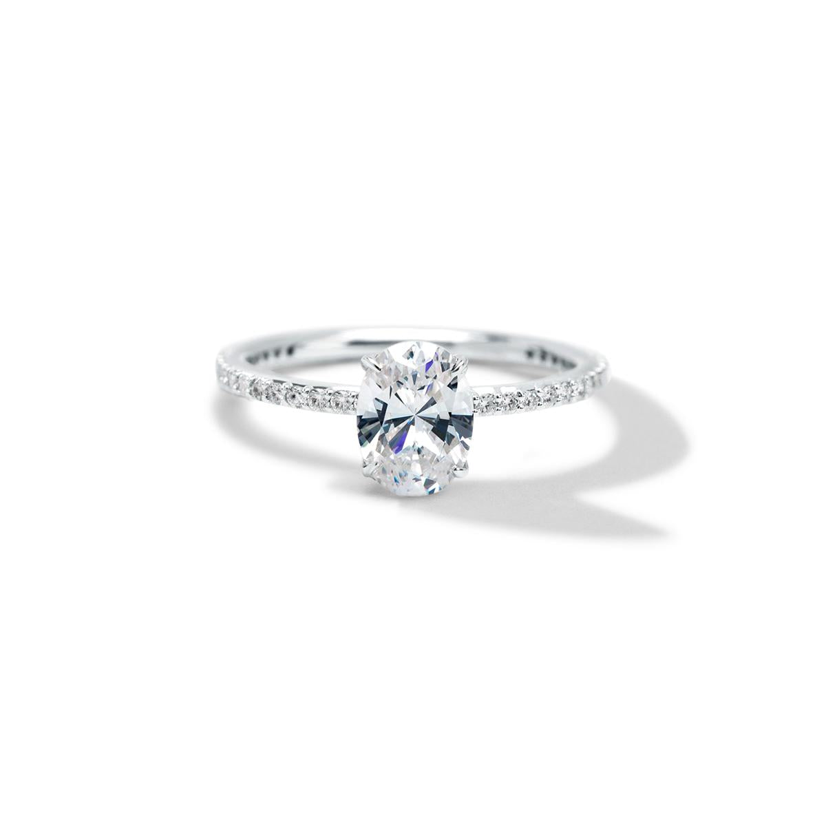 Solitaire Pave Engagement Ring-Unbridaled Collective