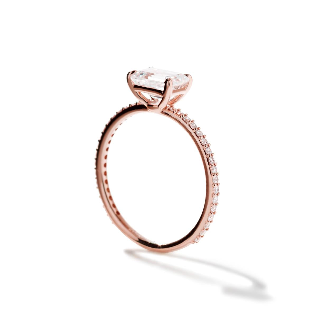 18K Rose Gold Emerald