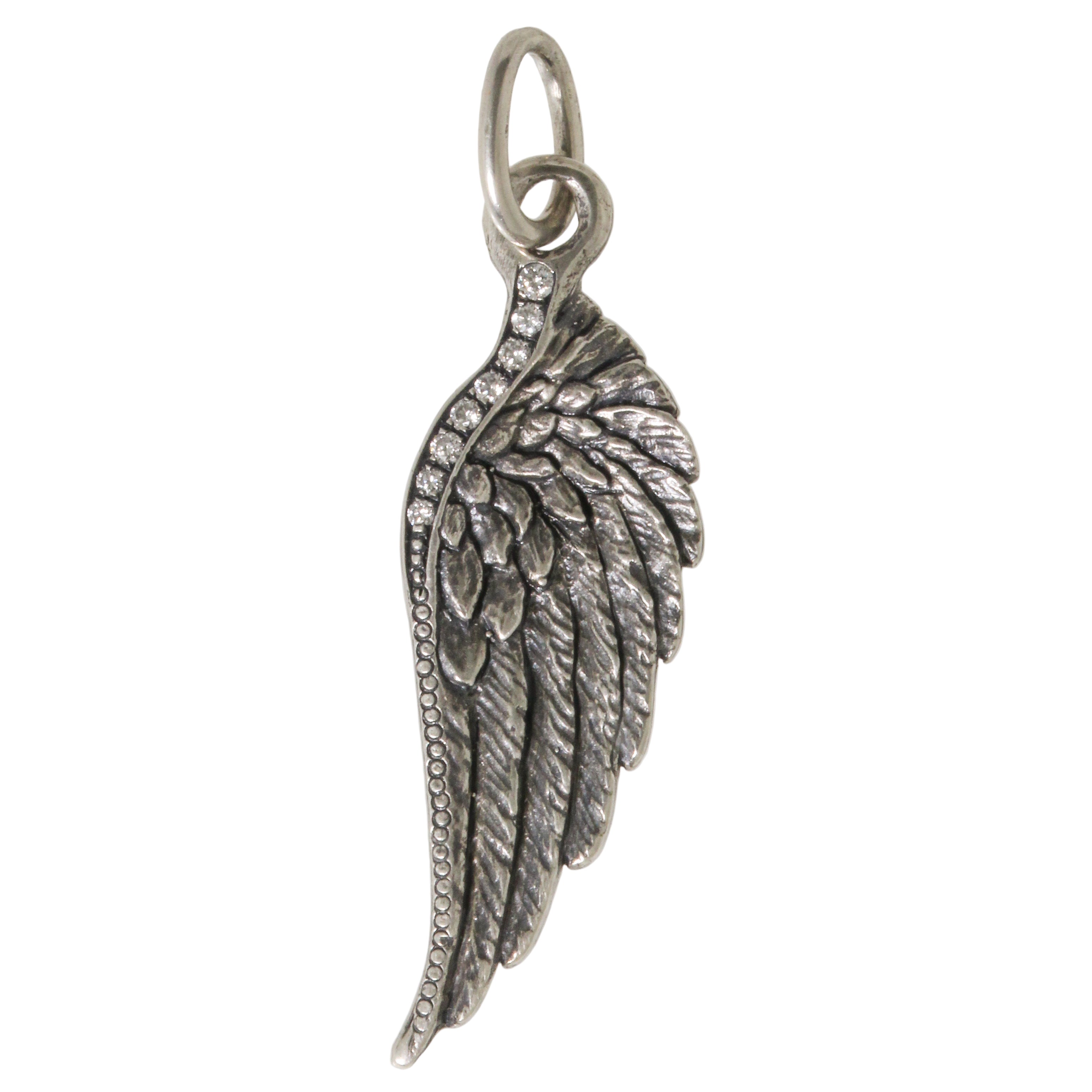 Sterling Feathered Wing Charm-Erica Molinari