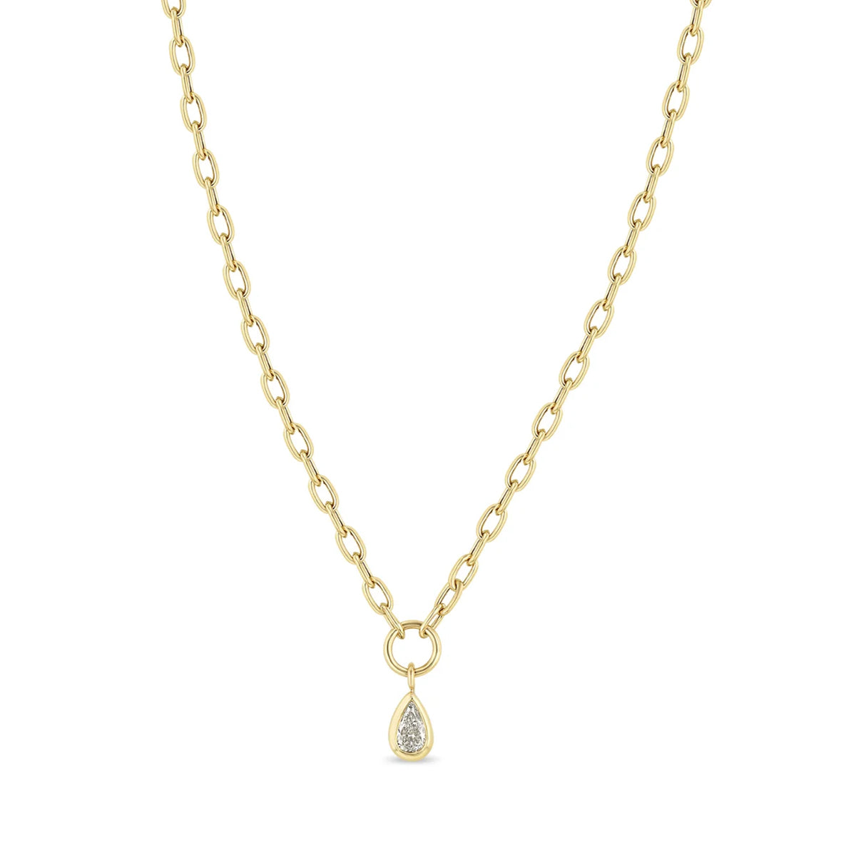 Teardrop Diamond Necklace-Zoë Chicco