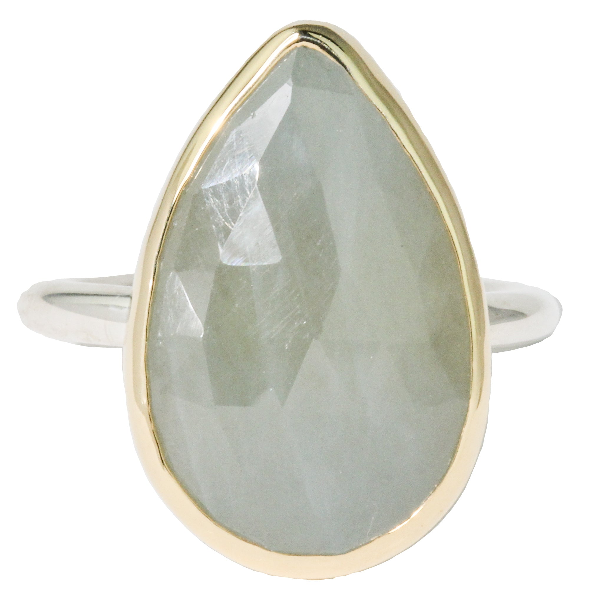 Teardrop Linen Sapphire Ring-Sara Thompson