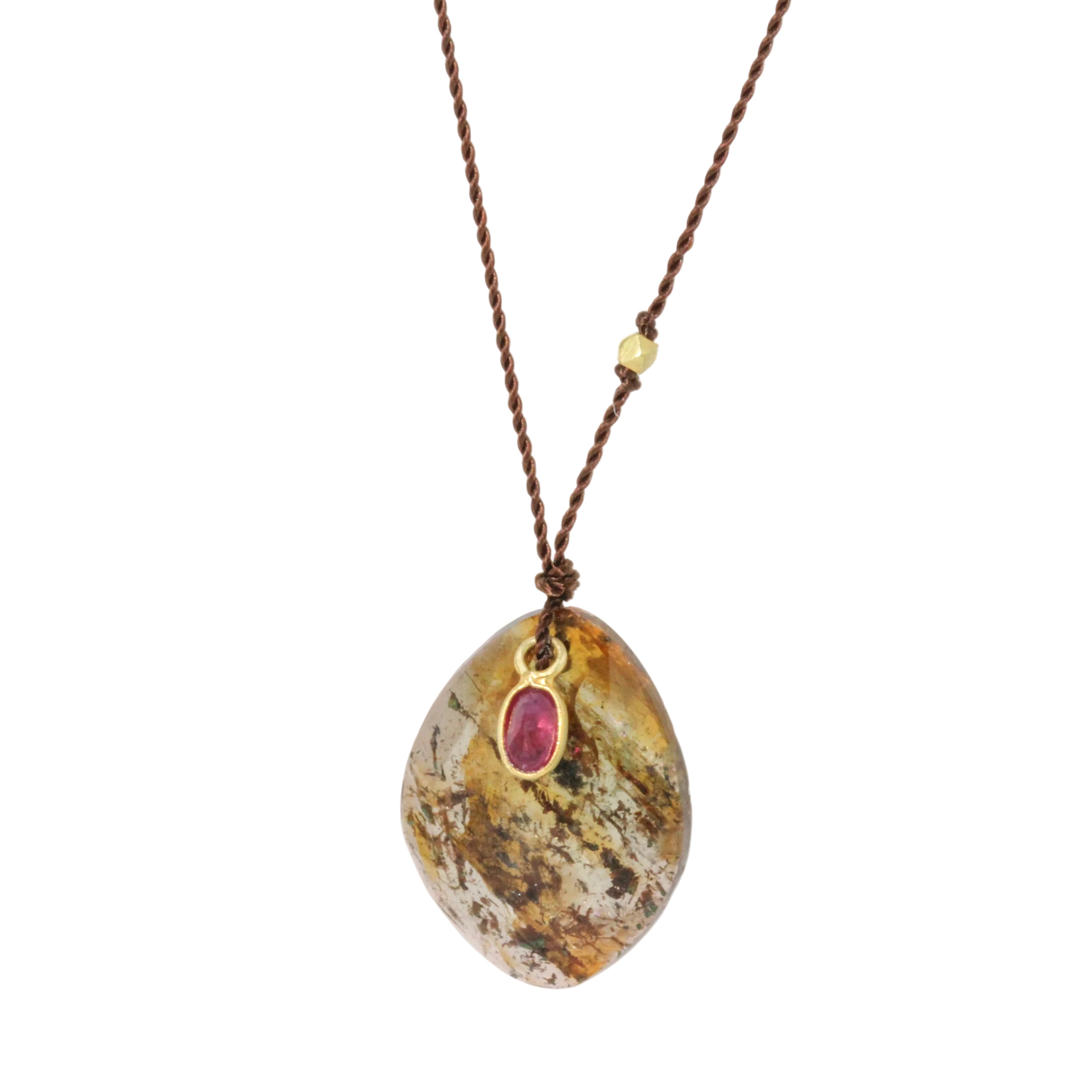 Tourmaline + Ruby Necklace-Margaret Solow