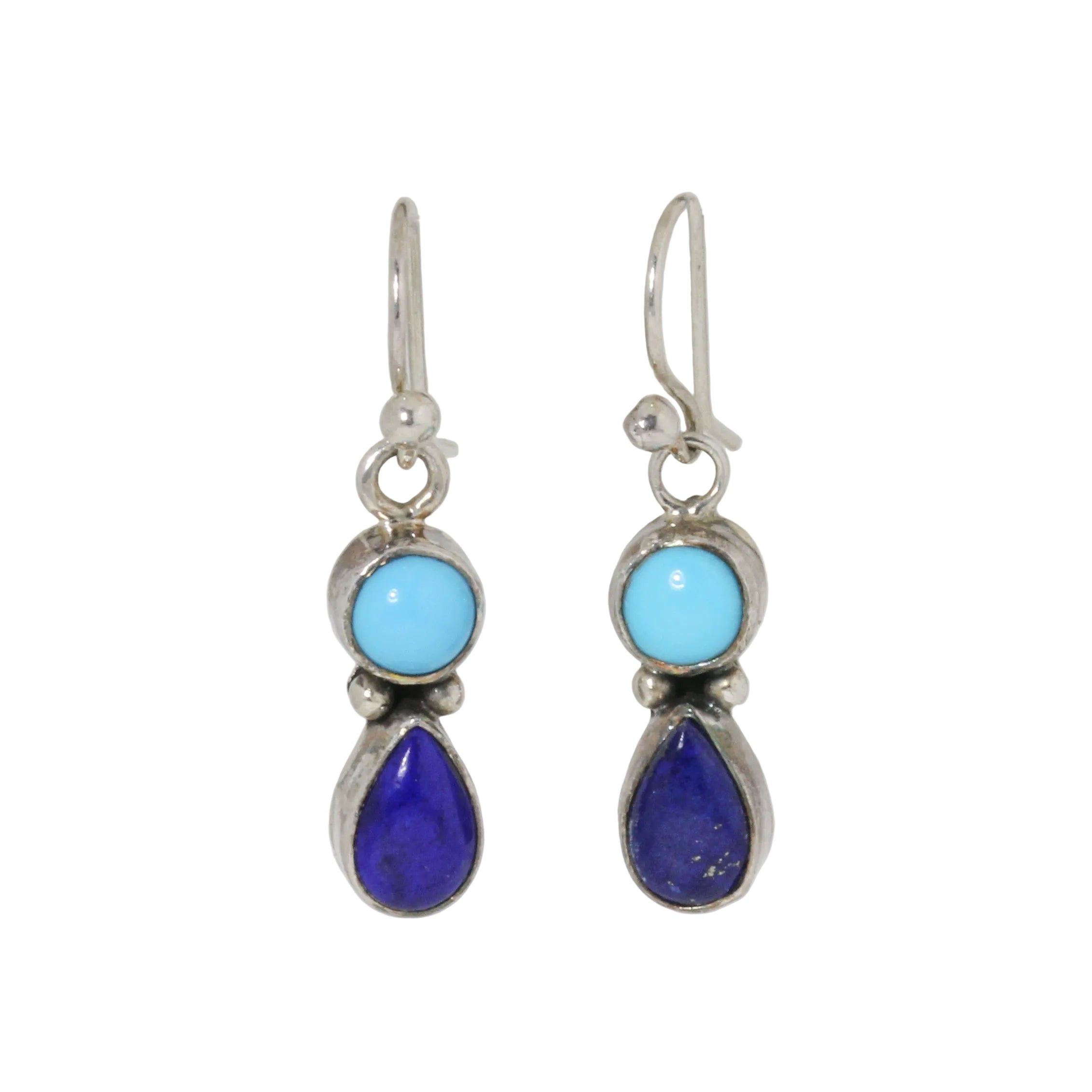 Turquoise + Lapis Earrings-Southwest