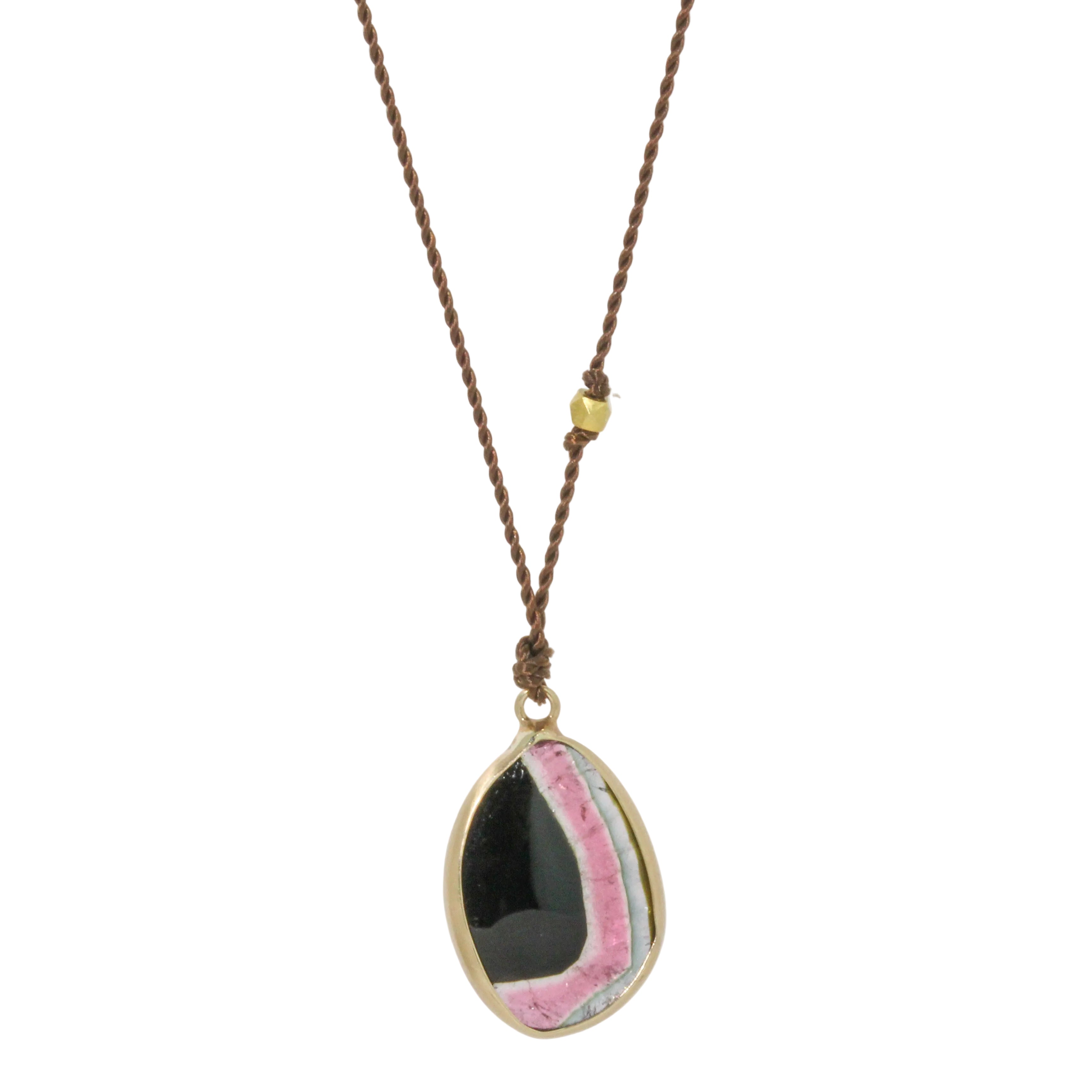 Watermelon Tourmaline Necklace-Margaret Solow
