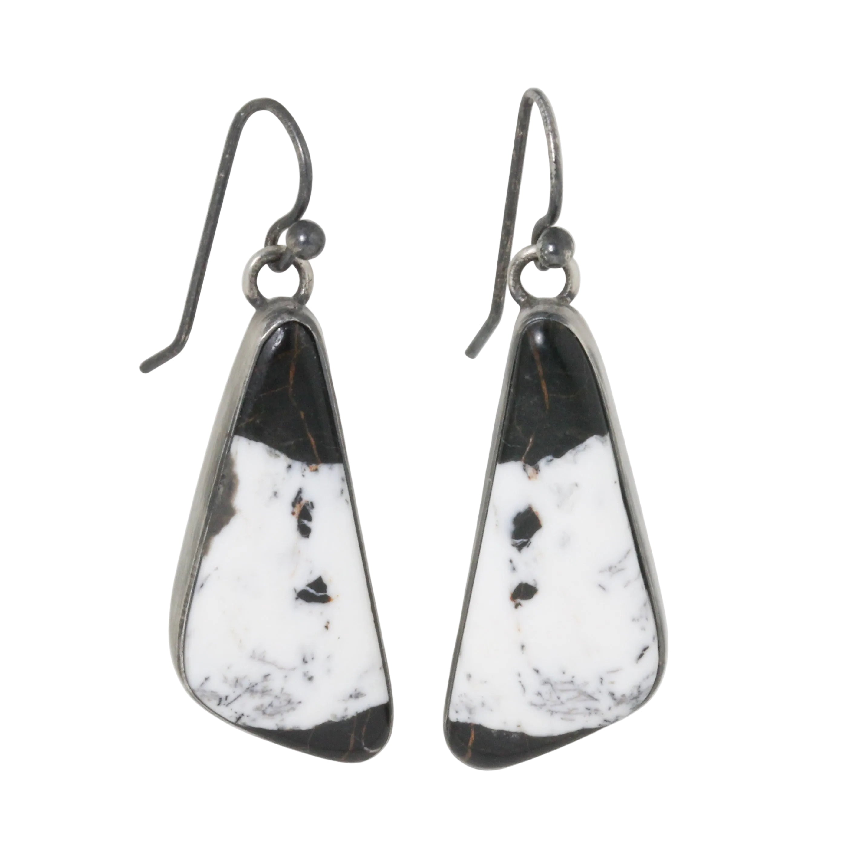 White Buffalo Turquoise Earrings by A. Martin-Southwest