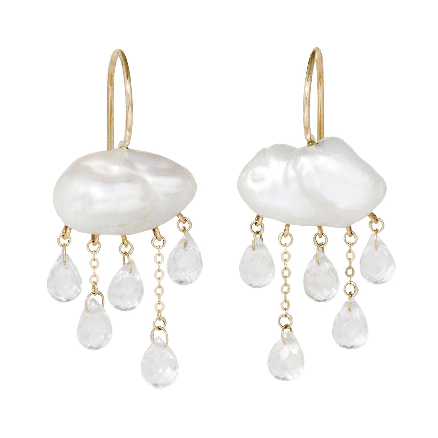 White Monsoon Earrings No.1-Rachel Quinn
