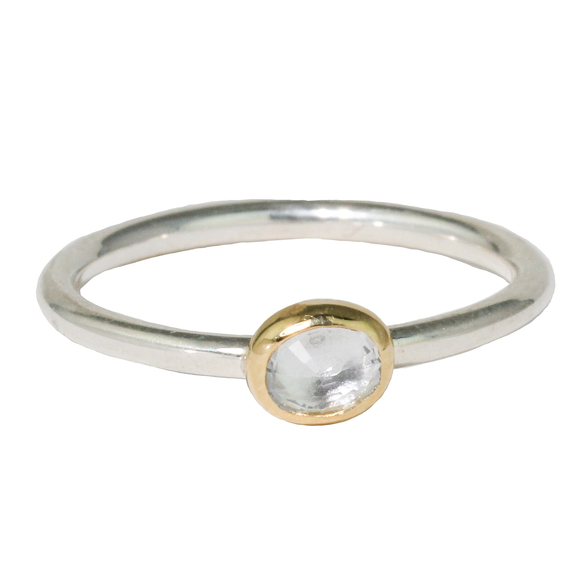 White Sapphire Stacking Ring-Sara Thompson