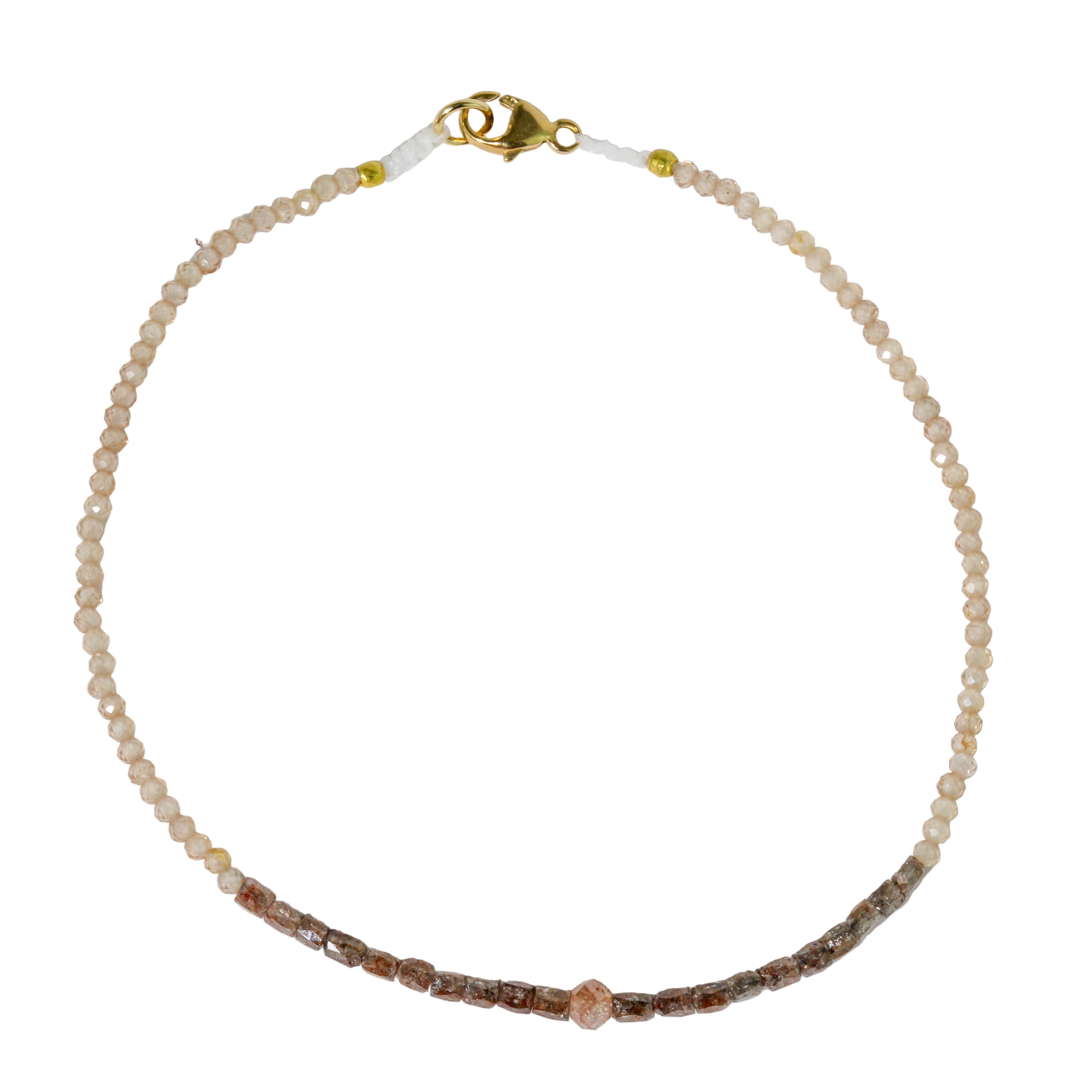 Zircon + Rustic Diamond Bracelet No. 24-Margaret Solow