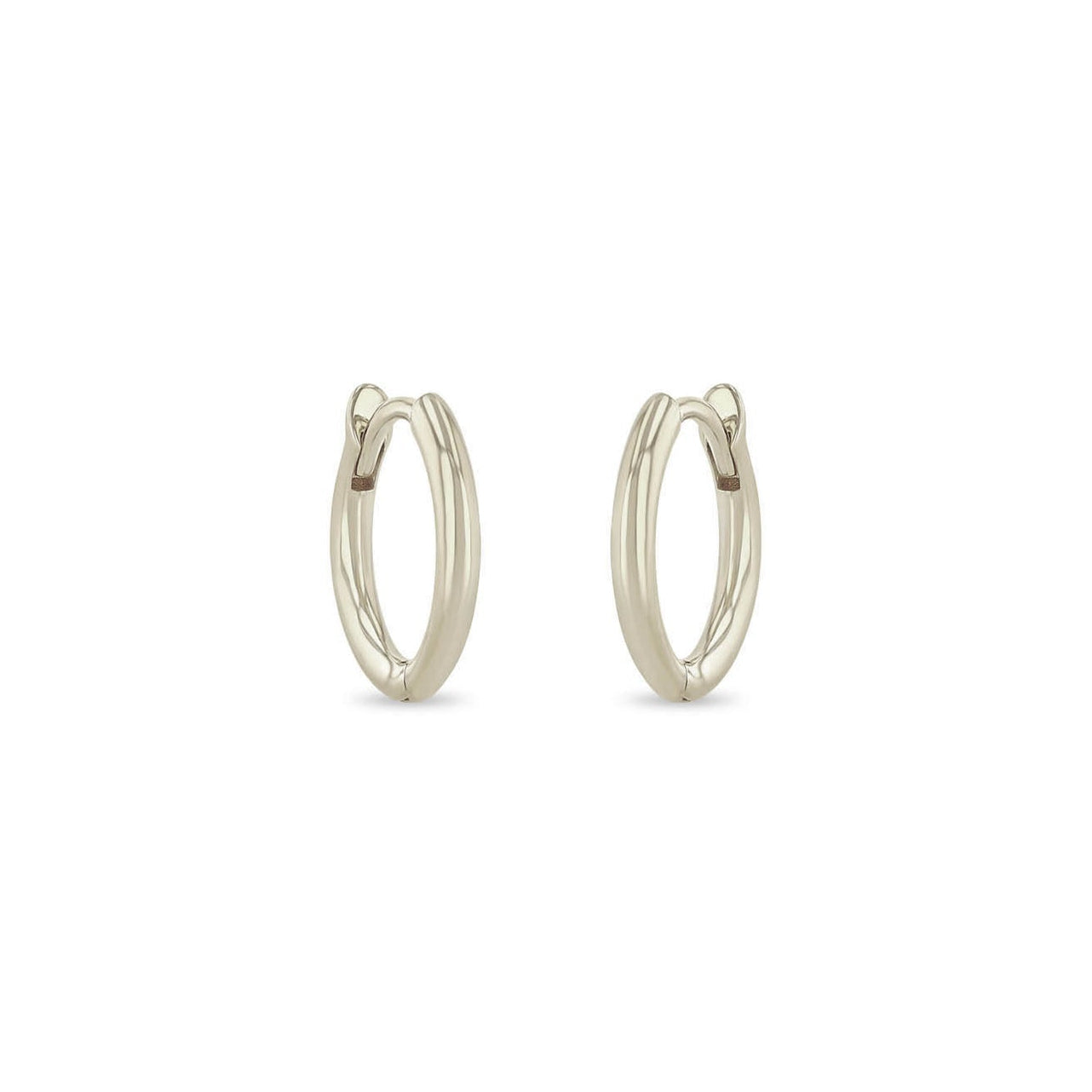 Small hoop earrings on a white background