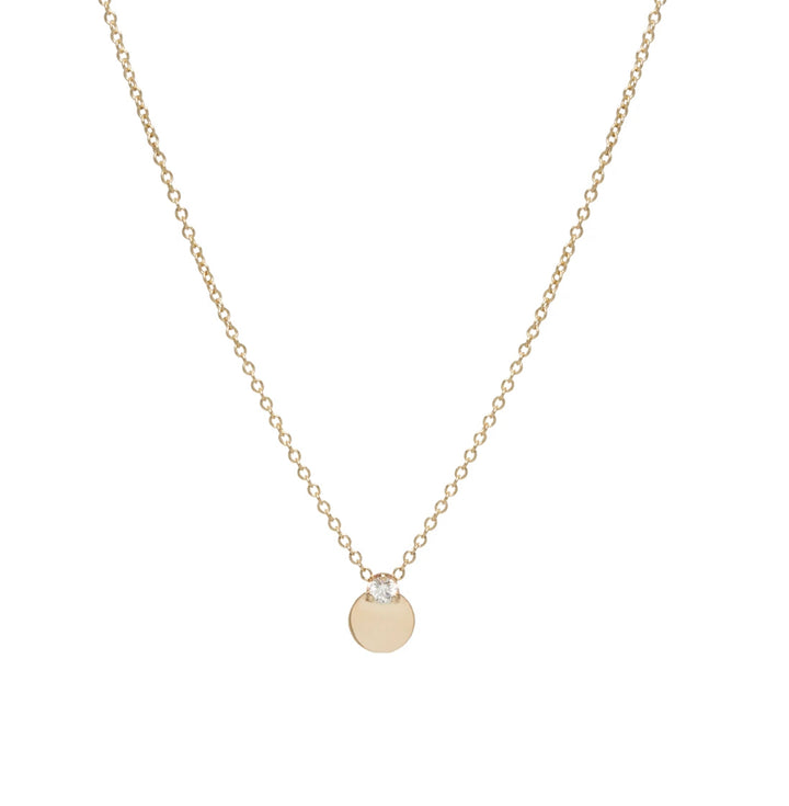 Diamond with Disc Necklace