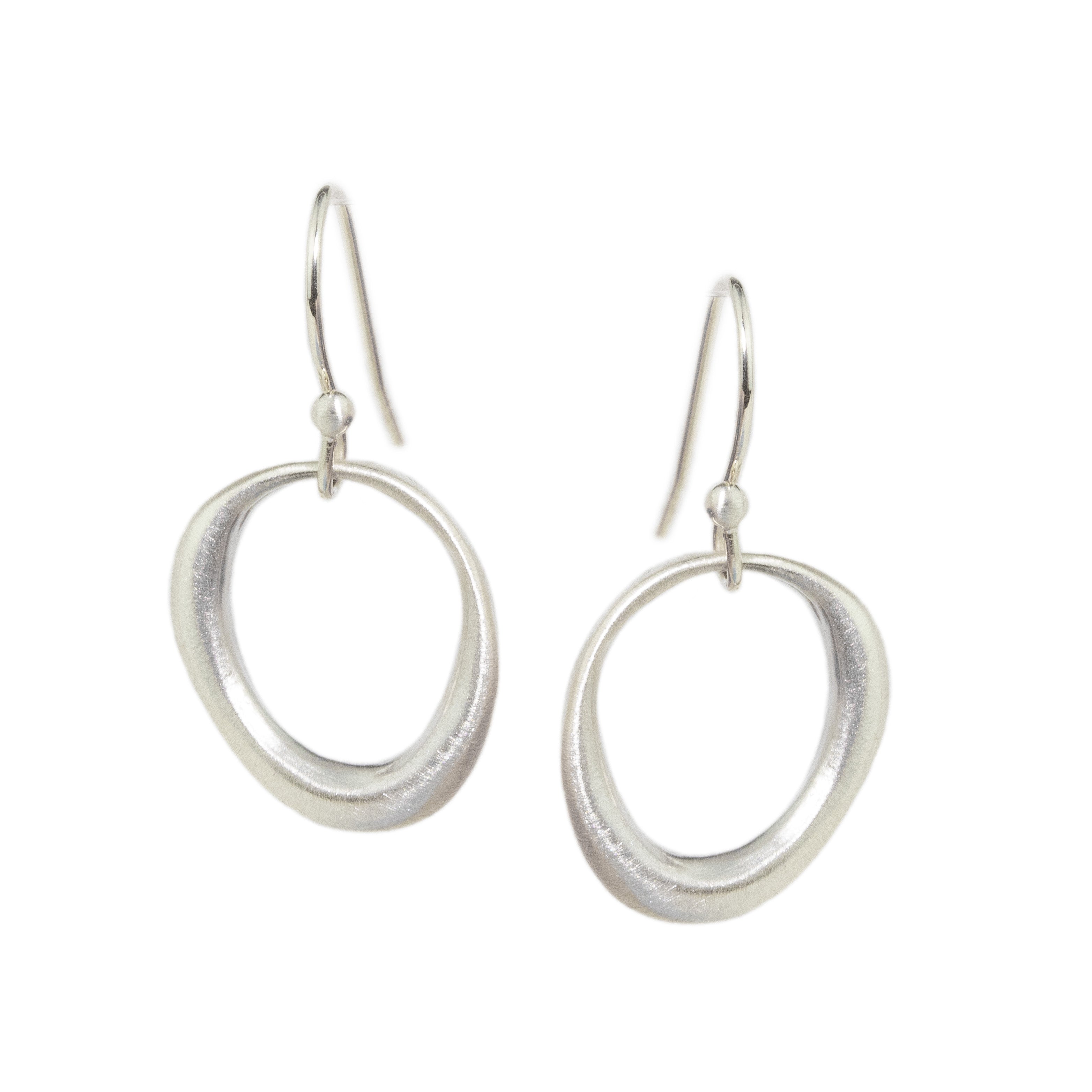 Small Organic Circle Earrings