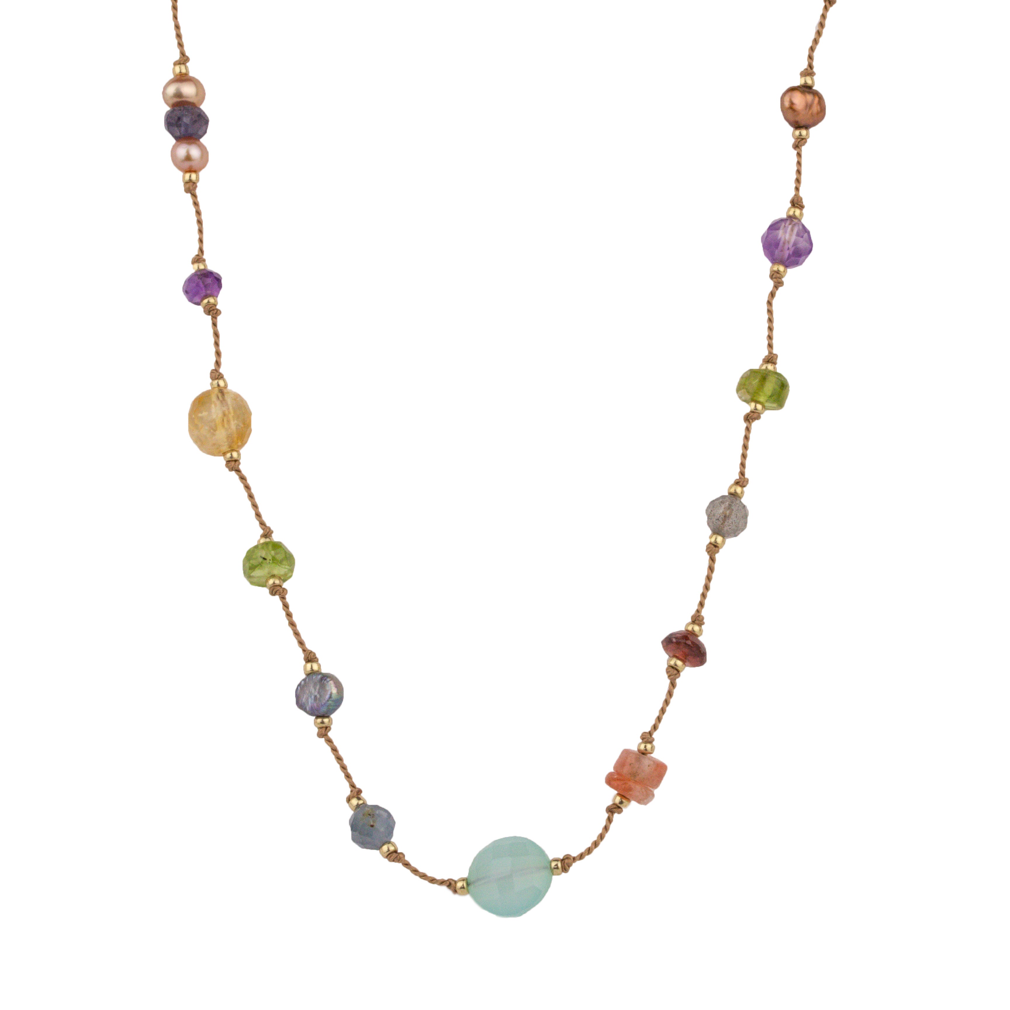 Confetti Gemstone Necklace - Multi Color