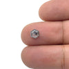 0.58ct | Salt &amp; Pepper Rose Cut Hexagon Shape Diamond-Modern Rustic Diamond