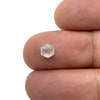 0.59ct | Salt &amp; Pepper Opaque Rose Cut Hexagon Shape Diamond-Modern Rustic Diamond