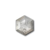 0.67ct | Salt &amp; Pepper Rose Cut Hexagon Shape Diamond-Modern Rustic Diamond