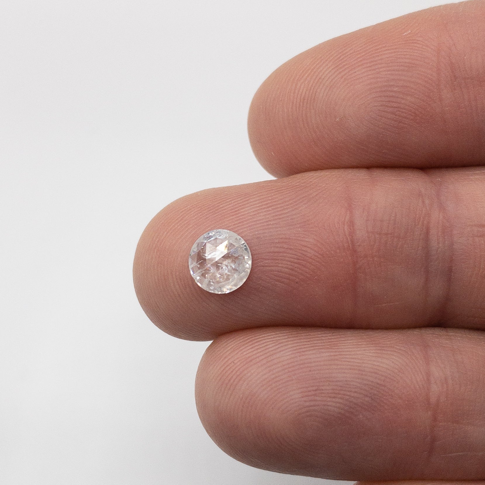 0.70ct | Opaque Round Rose Cut Diamond-Modern Rustic Diamond