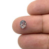 0.88ct | Salt &amp; Pepper Rose Cut Oval Shape Diamond-Modern Rustic Diamond
