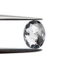 0.88ct | Salt &amp; Pepper Rose Cut Oval Shape Diamond-Modern Rustic Diamond